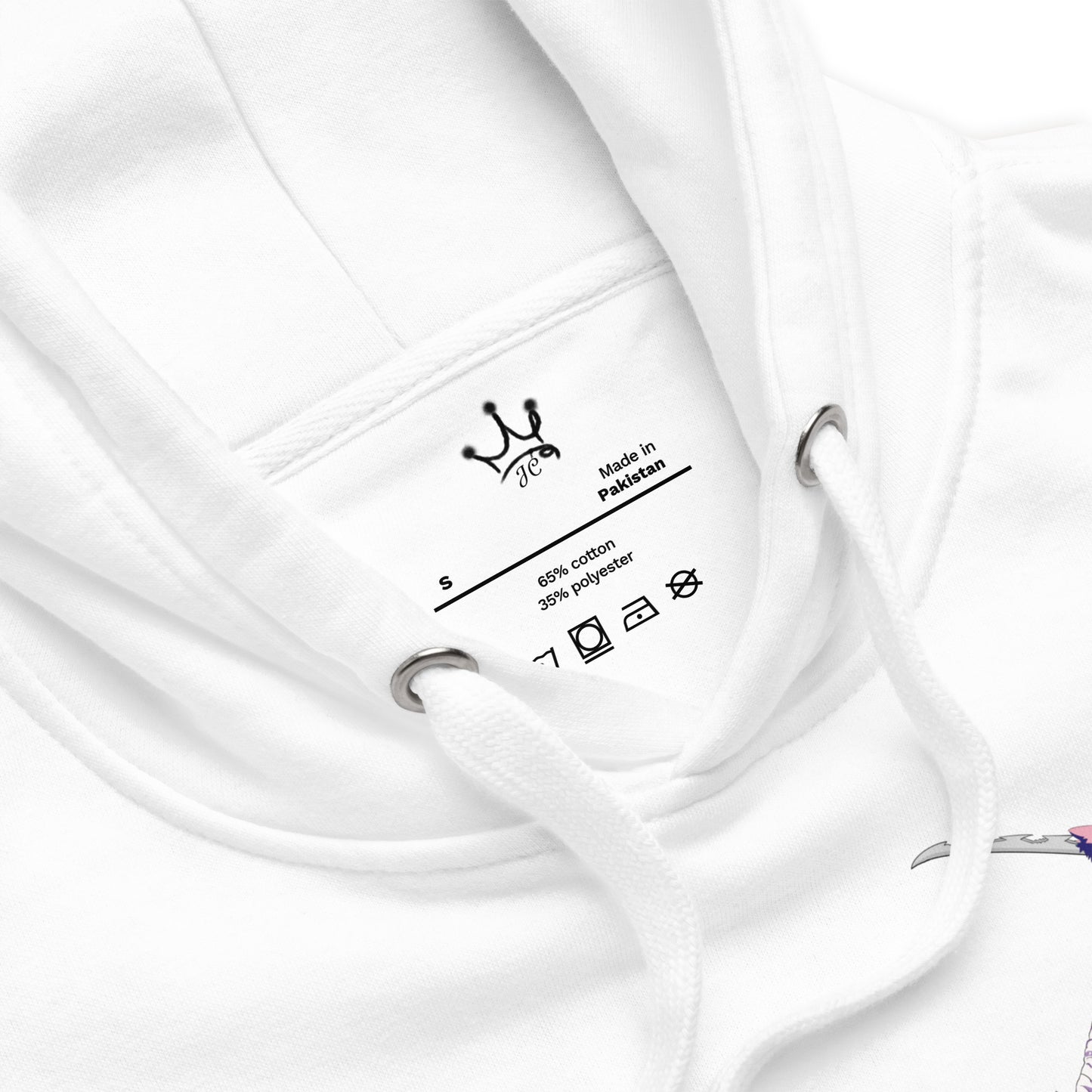 Embroidery Inosuke White Unisex Hoodie