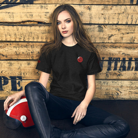 Camiseta unisex negra con bordado de Gokuchi